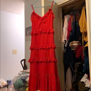 NWT sexy red dress Michael Kors with ruffles